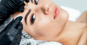 Microshading is a semi-permanent eyebrow tattooing technique that involves using a stippling method—tiny dots of pigment applied using either a manual hand tool or a cosmetic tattooing machine.